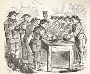 Condenou o tiro de raspagem, a ilustração das prisões criminosas de Londres e as cenas da vida da prisão por Henry Mayhew e por John Binny, bar. 1862