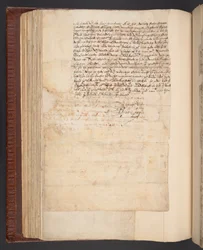Cópia de uma carta de Lady Elizabeth Compton, depois Condessa de Northampton, ao seu marido, Harley MS 7003, f.158v (caneta e tinta sobre papel)