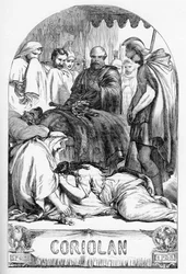 Coriolanus (Coriolanus) - Ilustração em "Completes de William Shakespeare" 1866 - As ilustrações e a forma geral desta edição são emprestadas do Shakespeare ilustrado de Cassell, publicado em Londres