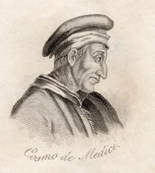 Cosimo de Medici, do &39;Crabb&39;s Historical Dictionary&39;, publicado em 1825