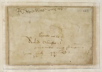 Cotton MS Vespasian F XIII f.123 Assinatura 
