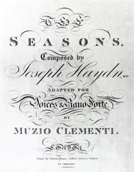 Capa da súmula de &39;Seasons&39; de Joseph Haydn (1732-1809)