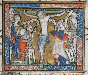 Crucificação em uma cruz verde