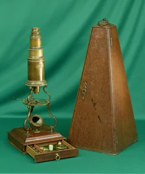 Tipo de Culpeper Microscópio, Inglês, século XVIII (latão)