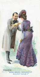 Cumprimento habitual na França, 1907