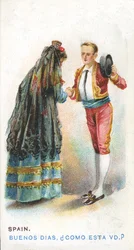 Cumprimento habitual em Espanha, 1907