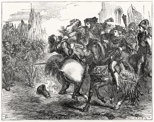 Morte de Wat Tyler (d.1381) (gravura)