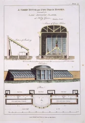 Projeto para uma casa verde e duas casas de pêssego, 1806
