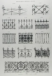 Desenhos para grades de ferro fundido, da 