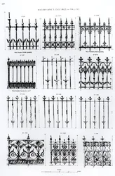 Desenhos para grades de ferro fundido, da 
