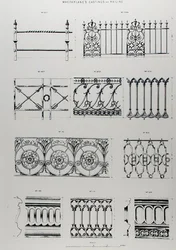 Desenhos para grades de ferro fundido, da 