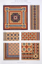 Designs do catálogo de comércio da Maw & Sons Tile Pavements
