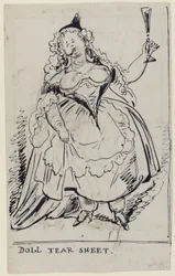 Doll Tear Sheet, c.1825 (caneta e tinta sobre papel)