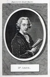 Dr. Arne, gravado para &39;The Universal Magazine&39;, 1787 (gravura) (foto bw)
