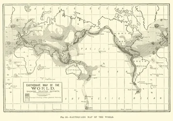 Mapa do terremoto do mundo