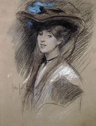 Edwardian lady (giz colorido em papel)