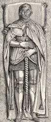 Efígie de Álvaro de Luna, de «Espanha: resumo da história espanhola desde a conquista moura até à queda de Granada, 711-1492», de Henry Edward Watts, publicado em 1893
