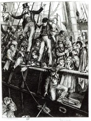Emigrantes que deixam a Velha Inglaterra, da revista The Graphic, 18 de dezembro de 1869