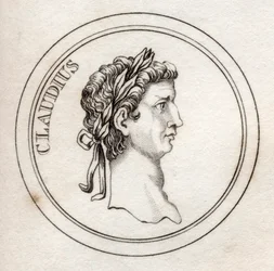 Imperador Claudius, do &39;Crabb&39;s Historical Dictionary&39;, publicado em 1825