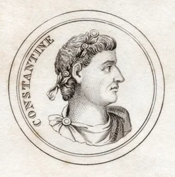 Imperador Constantino, do "Dicionário Histórico de Crabb", publicado em 1825