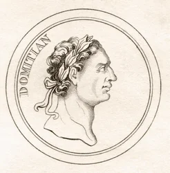 Emperor Domitian, do &39;Crabb&39;s Historical Dictionary&39;, publicado em 1825