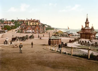 Entrada para o cais, Bournemouth (foto colorida à mão)