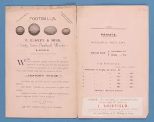 Catálogo de equipamentos produzido por E. Blakey & Sons, 1895