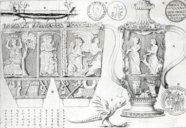 Vaso e Desenhos Etruscos