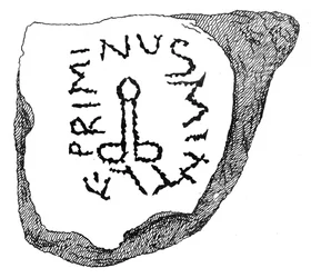 Ex-Voto a Priapus do forte romano de Burgodunum