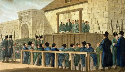 Execução de John Thurtell (1794-1824) na cadeia de Hertford em 1824