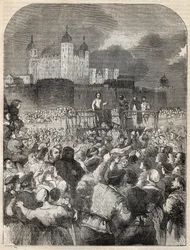 Execução do Duque de Northumberland em Tower Hill - 1553 (John Dudley