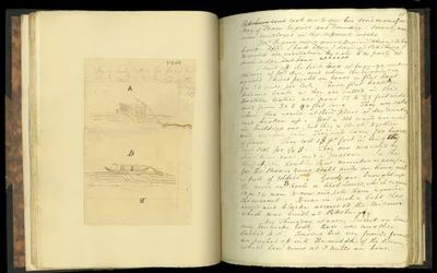 Extratos de cartas escritas, em uma jornada para as partes ocidentais dos Estados Unidos ..., por Elias Fordham Pym, 1818 (veja também 332335)