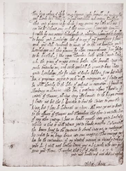 Fac-símile de Philip Sidneys com 18 anos, 23 de março de 1572