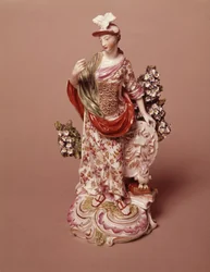 Figura da deusa Athena, Derby Porcelain Works, c.1800 (porcelana)