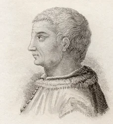 Flavio Biondo, do &39;Crabb&39;s Historical Dictionary&39;, publicado em 1825 (lito)