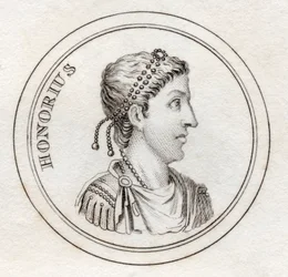 Flavius Honorius, do &39;Crabb&39;s Historical Dictionary&39;, publicado em 1825