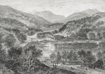 Flowerdale, Gairloch em c.1880, de &39;Scottish Pictures&39;, publicado pela Religious Tract Society, 1886 (gravura)