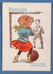Filha do Futebol, do jogo de cartas "Famílias Felizes", c.1890-1900