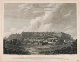 Fortaleza de Gwalior (gravação de linhas, colorida)