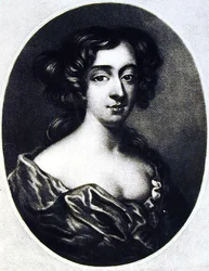 Frances Teresa Stuart (1647-1702) Duquesa de Richmond, ilustração de Retratos de Personagens Ilustres na História Britânica gravada por Richard Earlom (1743-1822) e Charles Turner (c.1775-1857)