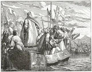 Friedrich atravessando para a Ásia Menor, 1882