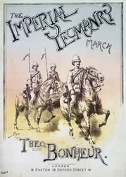 Capa da partitura para The Imperial Yeomanry March de Theon Bonheur
