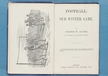 Frontispício de Football: O nosso jogo de inverno, de Charles W. Alcock, 1874