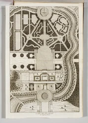 Frontispício de &39;Ichnographia Rustica: or, the Nobleman, Gentleman, and Gardener&39;s Recreation&39;, de Stephen Switzer