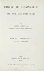 Frontispício para Alice através do espelho por Lewis Carroll (1833-98), publicado pela Macmillan, 1872