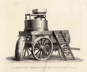 Moinho de pedra aperfeiçoado da Garrett and Sons para moer trigo
