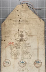 Rolo genealógico dos reis da Inglaterra, c.1440-79 (caneta e tinta sobre pergaminho)