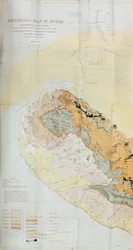 Mapa Geológico da região de Kutch da Índia, Pesquisa Geológica da Índia 1868-69