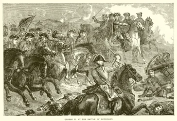 George II na batalha de Dettingen