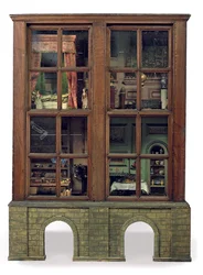 Casa "baby" granulada de quatro cômodos George II, c.1750 (madeira, vidro e mídia mista)